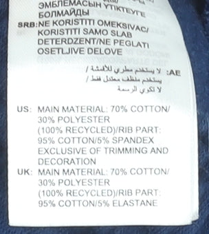 Adidas Unisex Baby Blue Track Pants 18-24 Months Cotton Blend