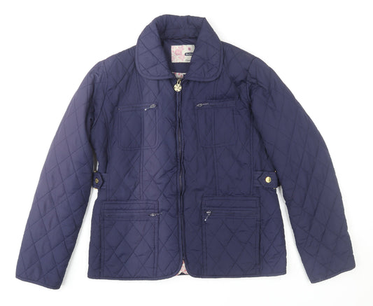 Womens UK Size 12 Champion Blue Quilted Coat