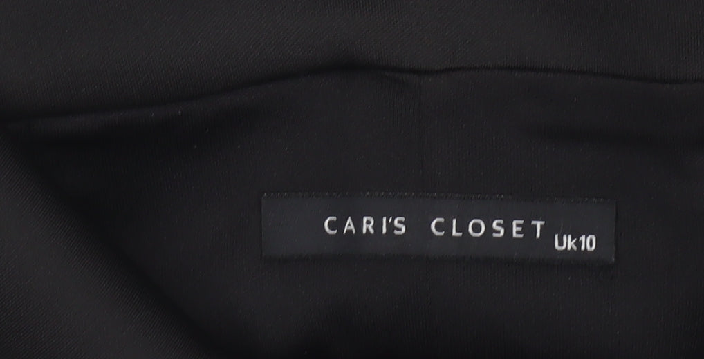 Womens UK Size 10 Cari's Closet Black Wrap Blouse