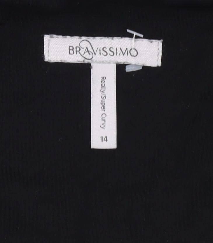 Bravissimo Women Black Size 14 Fit & Flare Knee Length Dress