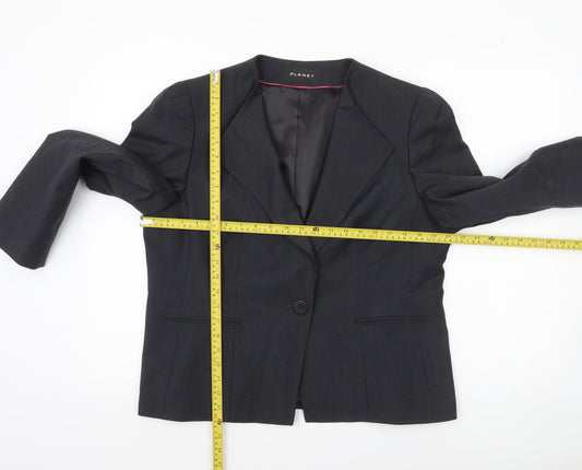 Womens UK Size 16 Planet Regular Black Suit Jacket