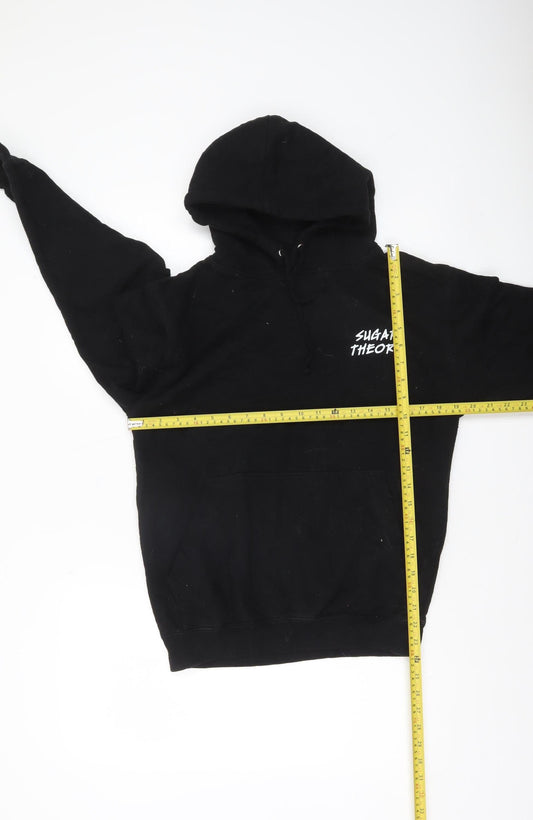 Mens UK Size S Sugar Theory Black Pullover Hoodie