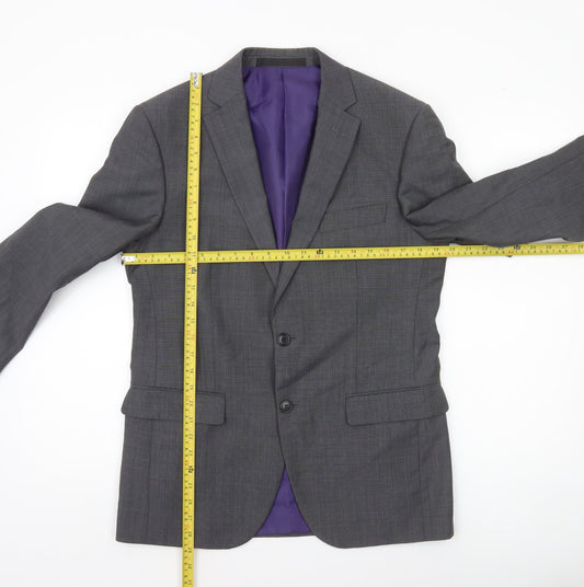 Marks and Spencer Men’s Grey Wool Blend Suit Jacket 38S Short Classic Fit