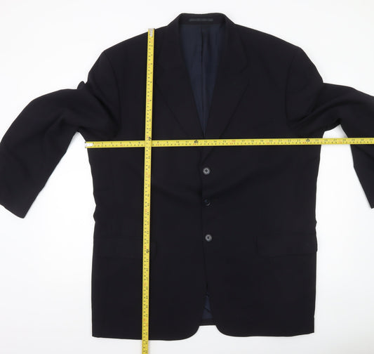 Mens UK Size 46R Austin Reed Regular Black Suit Jacket