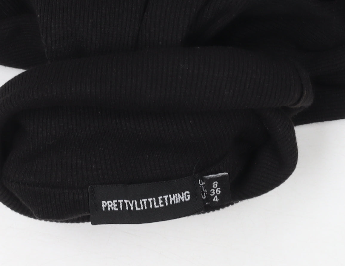 Womens UK Size 6 PRETTYLITTLETHING Black Pullover Jumper