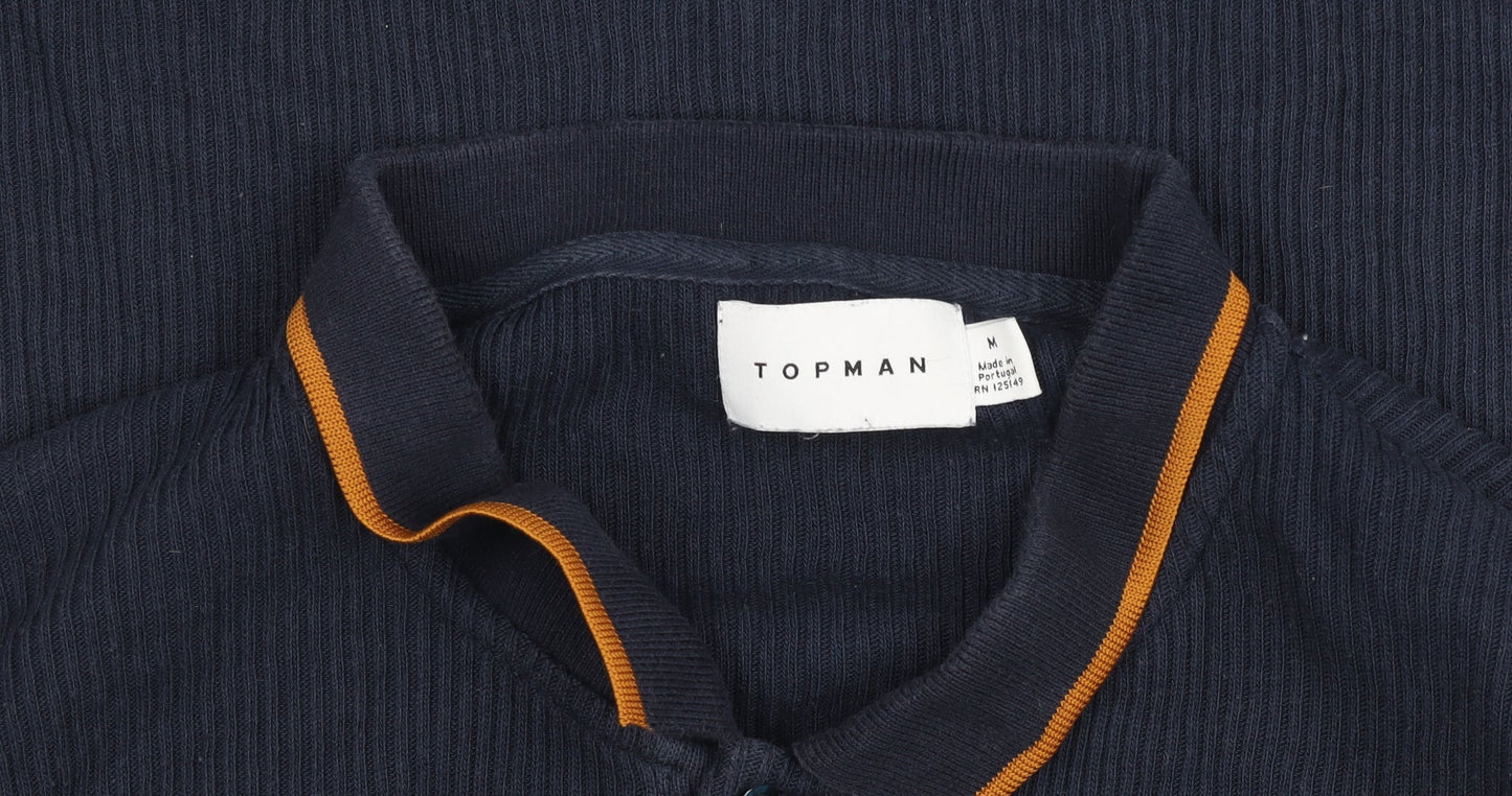 Mens UK Size M Topman Cotton Blend Polo Shirt