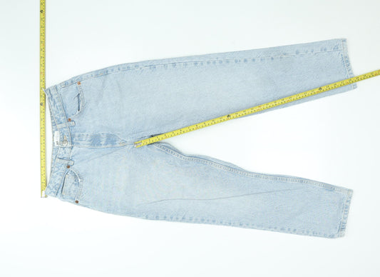 Zara Women Blue High Rise Mom Jeans Size 10