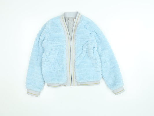 Girls UK Size 11-12 Years Monsoon Blue Bomber Jacket
