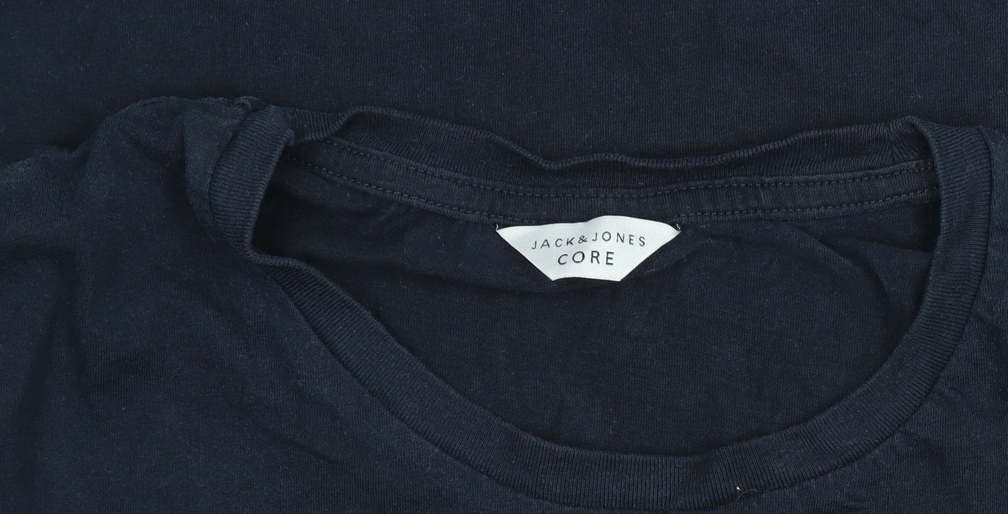Mens UK Size M JACK & JONES Black T-Shirt
