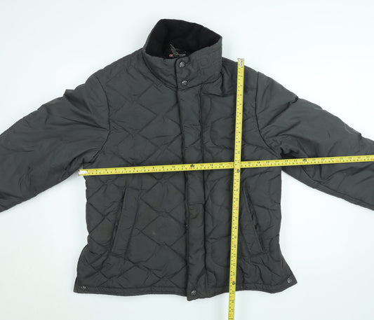Mens UK Size S Phat Farm Black Quilted Coat