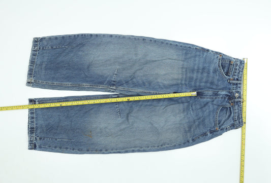 ZARA Women’s Blue Wide-Leg High-Rise Denim Jeans Size 4