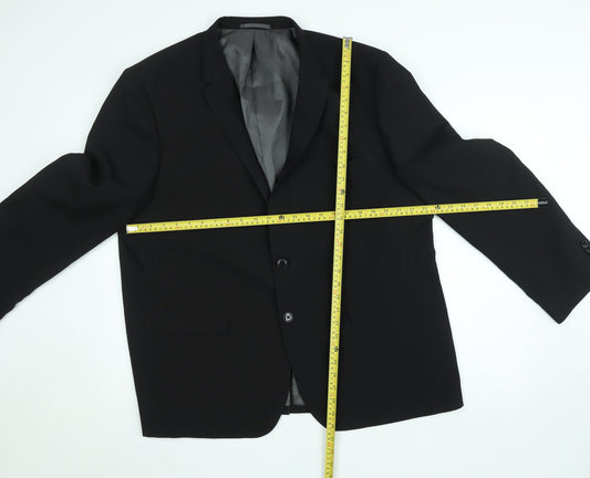Taylor & Wright Men's Black Regular Fit Formal Blazer 50R