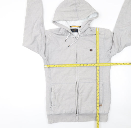 Mens UK Size S Billabong Grey Full Zip Hoodie
