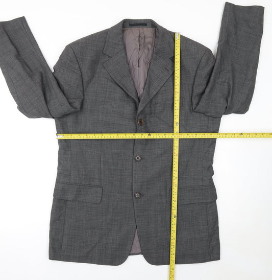 Mens UK Size 40 HUGO BOSS Regular Grey Suit Jacket