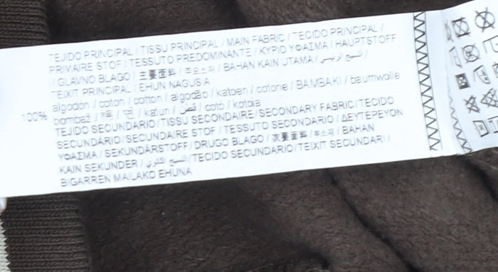 Pull & Bear Women Brown Varsity Jacket Medium Cotton New Jersey NYC