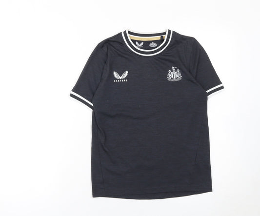 Castore Boys Black Newcastle United Short Sleeve T-Shirt M
