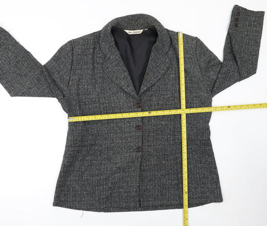 Womens UK Size 16 Miss Sukhmani of London Regular Grey Suit Jacket