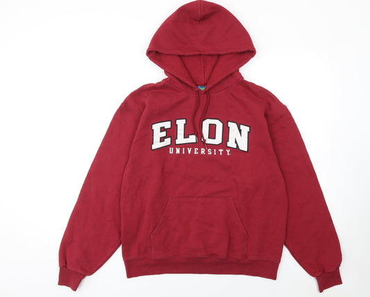 Womens UK Size M Champion Red Pullover Hoodie