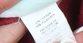 Champion Women’s Red Pullover Hoodie Medium Elon University Logo