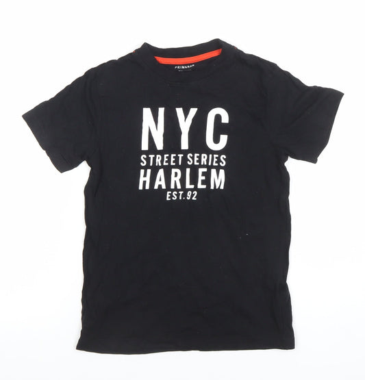 Boys UK Size 8-9 Years Primark Black Basic T-Shirt