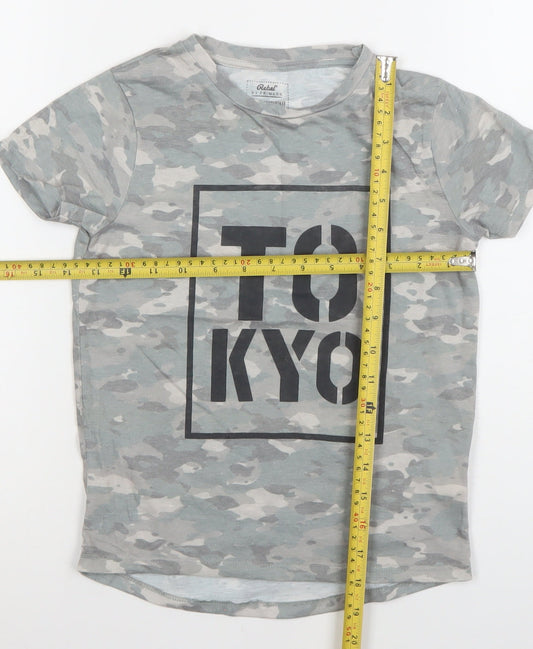 Boys UK Size 7 Years Primark Grey Basic T-Shirt