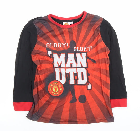 Boys UK Size 7-8 Years Manchester United Red Basic T-Shirt