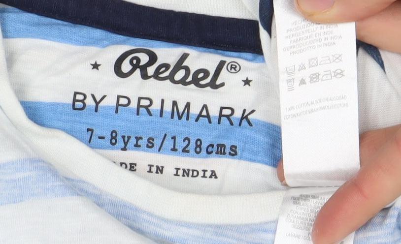 Boys UK Size 7-8 Years Rebel by Primark Multicoloured Basic T-Shirt
