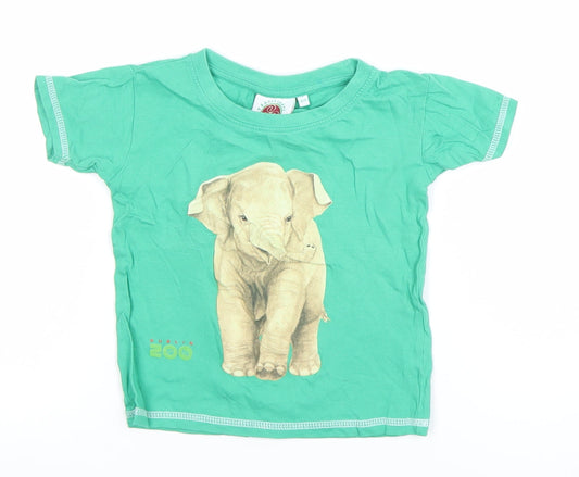 Boys UK Size 3-4 Years Traditional Craftwear Green Basic T-Shirt