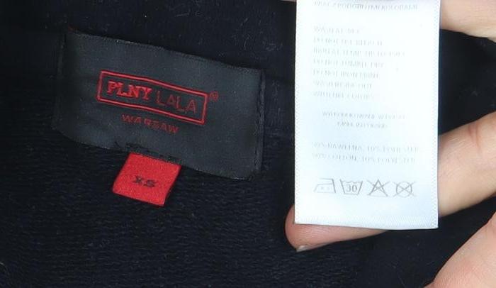 Womens UK Size XS PLNY LALA Black Pullover Sweatshirt