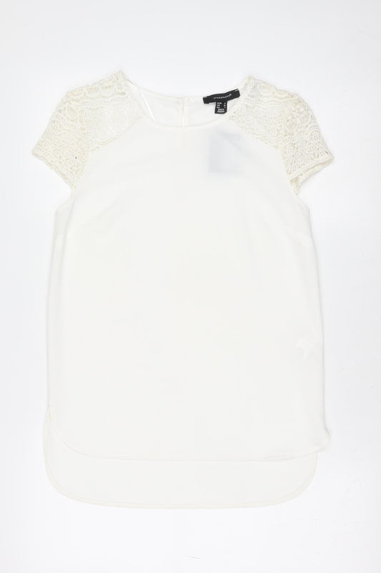 Womens UK Size 8 Atmosphere Ivory Classic Blouse