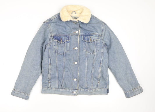 Womens UK Size 8 Topshop Blue Denim Jacket