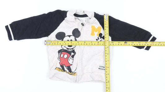 Disney Baby Unisex Beige Mickey Mouse Varsity Jacket 3-6 Months