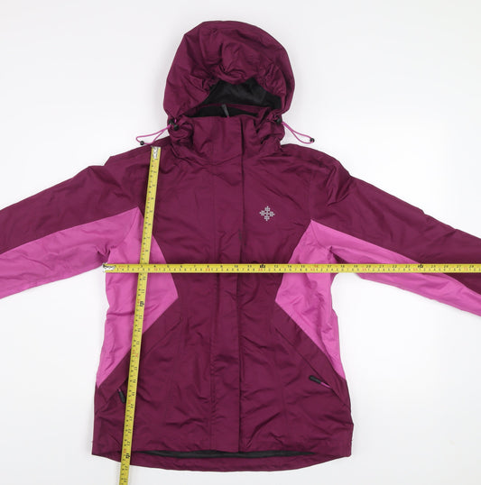 Crivit Women's Purple Waterproof Hooded Outdoor Jacket Size 12