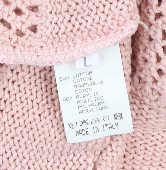 Womens UK Size L Peruzzi Pink Pullover Jumper