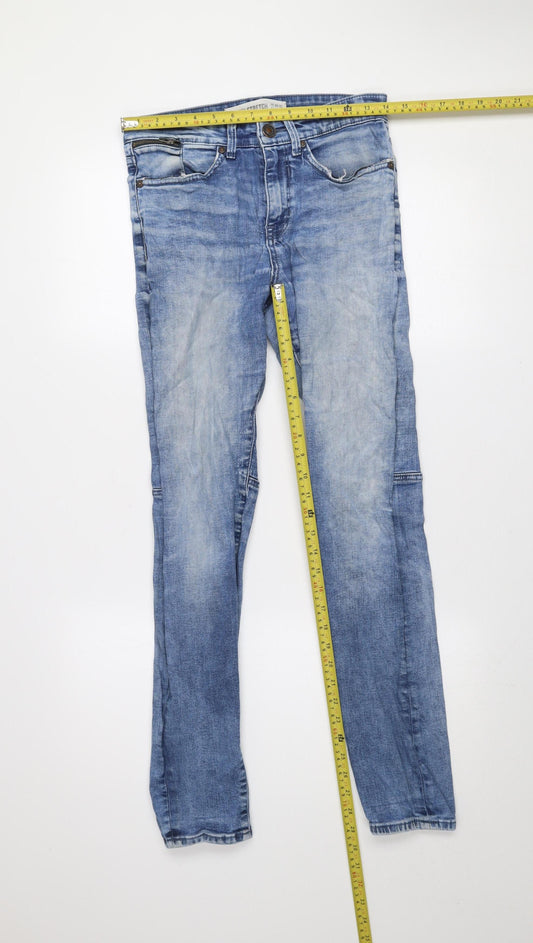 New Look Men Blue Skinny Stretch Jeans 30/32 Regular Fit Denim