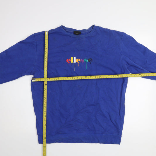 Mens UK Size M ellesse Blue Pullover Sweatshirt