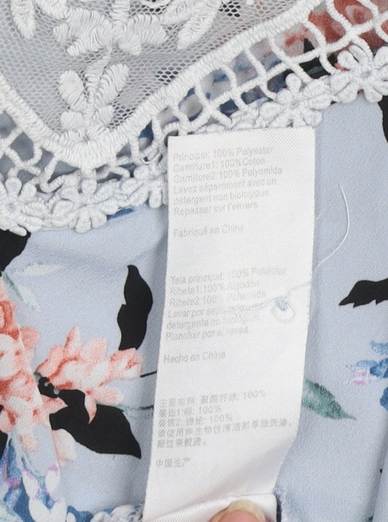 Womens UK Size 10 Oasis Blue Camisole Blouse