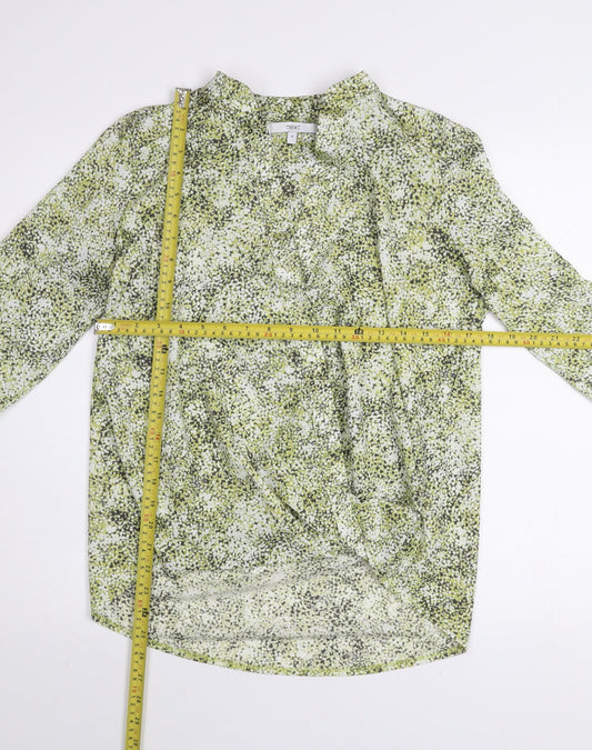 Womens UK Size 10 NEXT Green Wrap Blouse