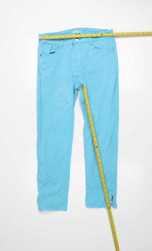 Womens UK Size 12 Kalisson Slim Fit Ankle Blue Jeans