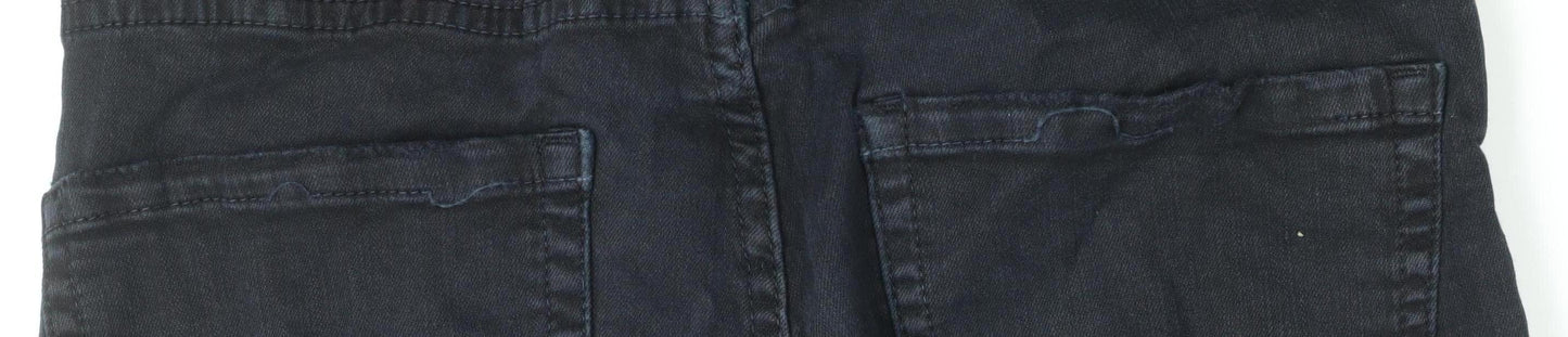 Maxtre Men's Black Slim Fit Distressed Skinny Jeans Size 28