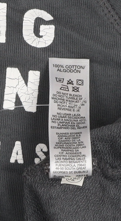 Mens UK Size XS Dunnes Stores Grey Pullover Hoodie