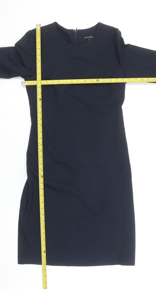 Banana Republic Women Blue Size 8 Sheath Knee Length Work Dress