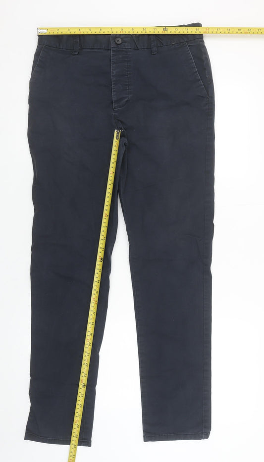 Denim Co Mens Navy Blue Slim Fit Chino Trousers W32 L32