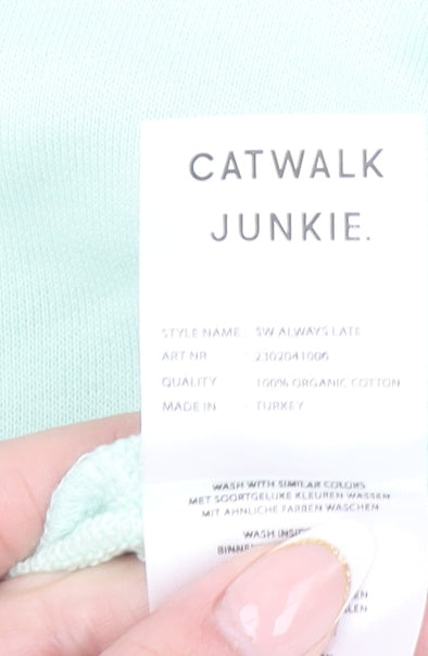 Womens UK Size 10 Catwalk Junkie Green Pullover Sweatshirt