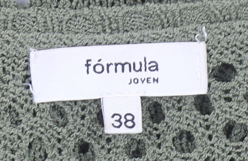 Womens UK Size 10 Fórmula Joven Green Cardigan Jumper