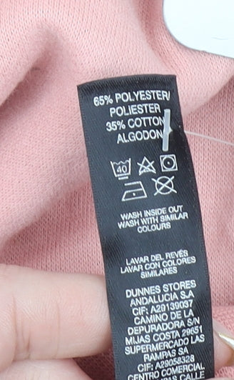 Womens UK Size M Dunnes Pink Pullover Hoodie
