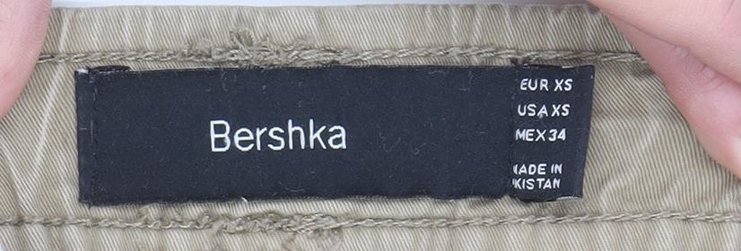 Womens UK Size 6 Bershka Regular Fit Jogger Beige Trousers