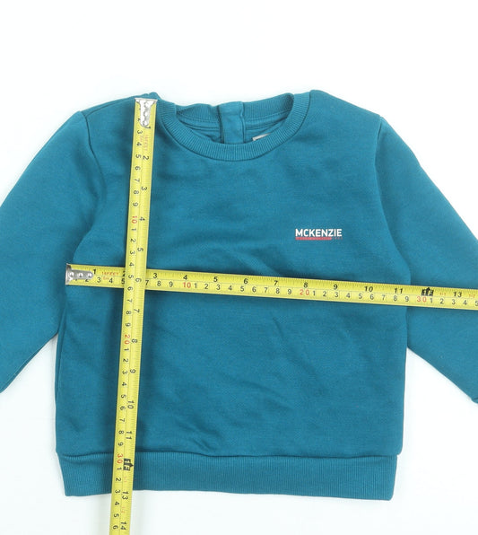 McKenzie Blue Long Sleeve Pullover T-Shirt 18-24 Months Unisex Classic
