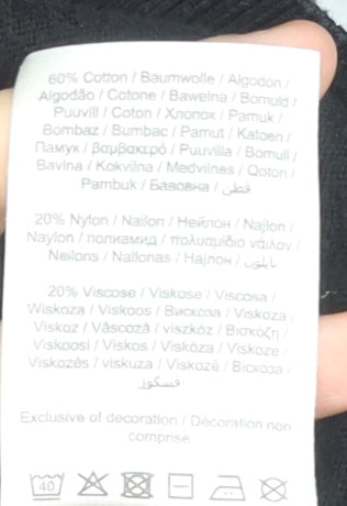 Jack & Jones Men’s Black XL Full Zip Cotton Knit Jumper