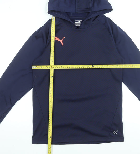 Mens UK Size S PUMA Blue Pullover Hoodie